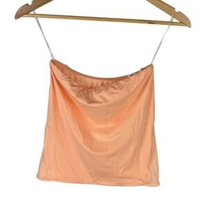 Lululemon Wundermost Ultra-Soft Nulu Tube Top Peach Bellini Women's Size Med NWT